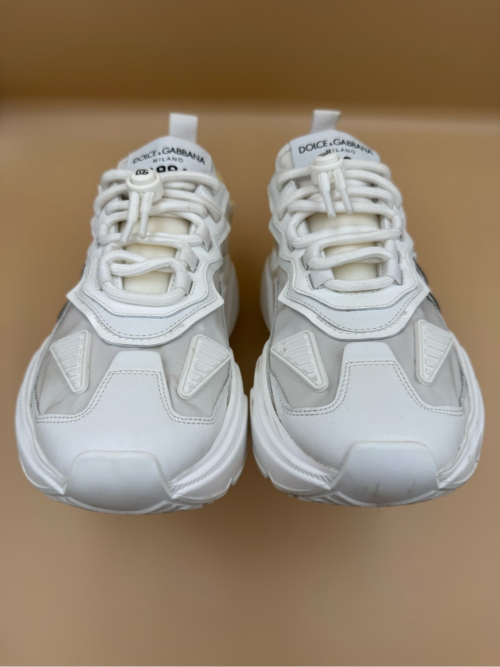 Dolce & Gabbana Mixed-materials Daymaster White Sneakers Unisex Size EU 41 - Picture 14 of 17